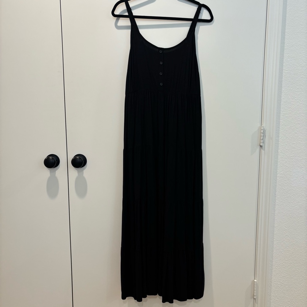 Torrid Black Rayon Empire Waist Tiered Maxi Dress Medium/Large (Torrid 00)